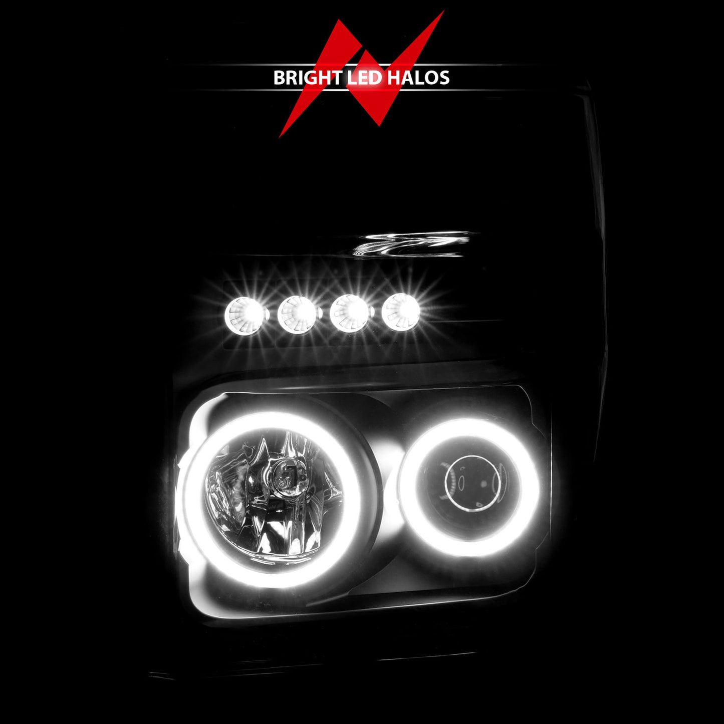 ANZO USA - Projector Headlight Set W/Halo - 111168