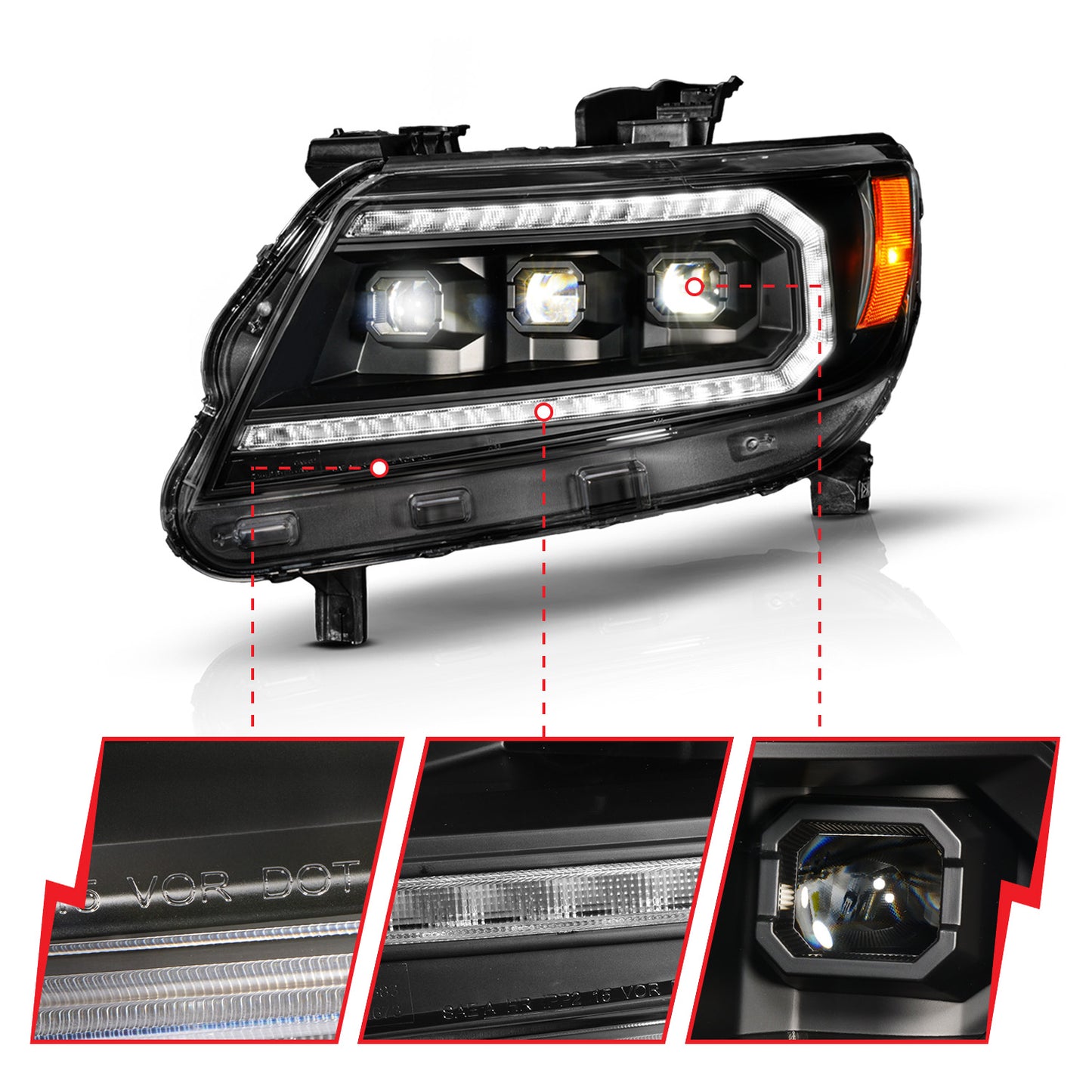 ANZO USA - LED Projector Headlight - 111634