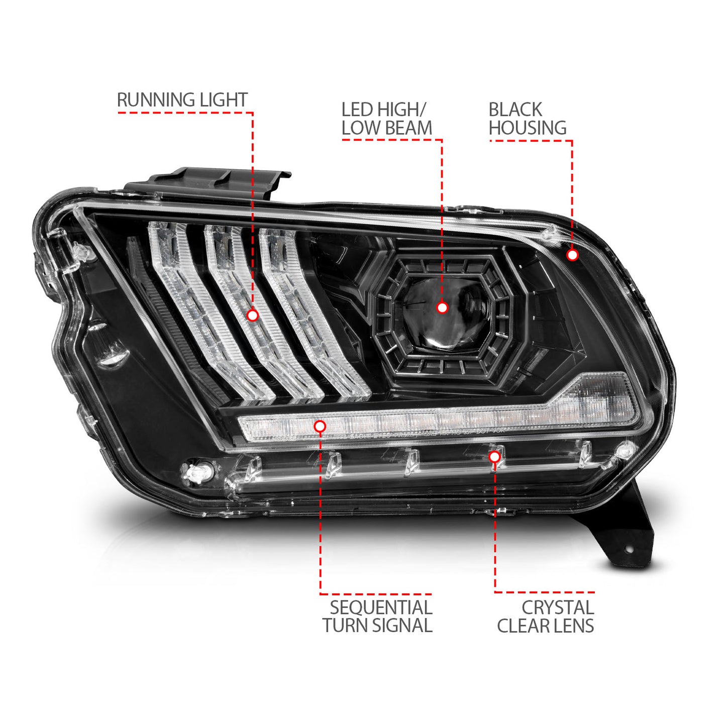 ANZO USA - LED Projector Headlight Set - 121572
