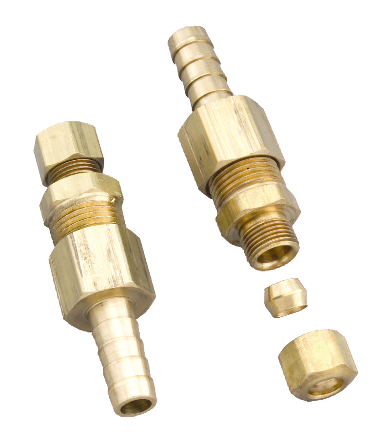 Universal 5/16" Transmission Cooler Line To 3/8" Hose Barb Compression Fitting