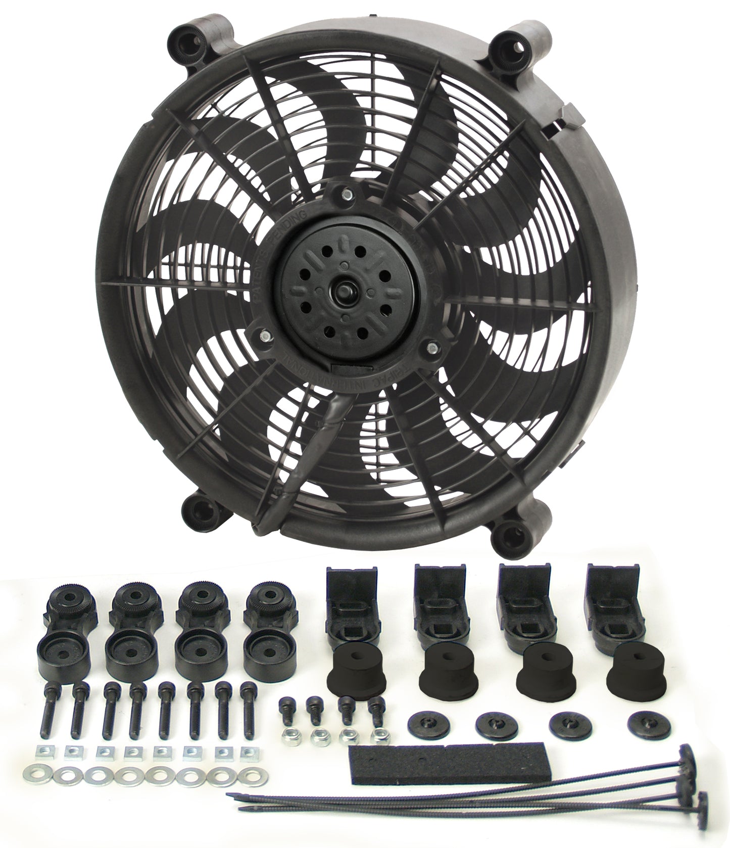 12" High Output Single RAD Pusher/Puller Fan With Premium Mount Kit