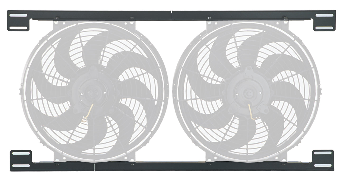 Black Tornado Electric Fan Mounting Bracket Kit Dual Fan