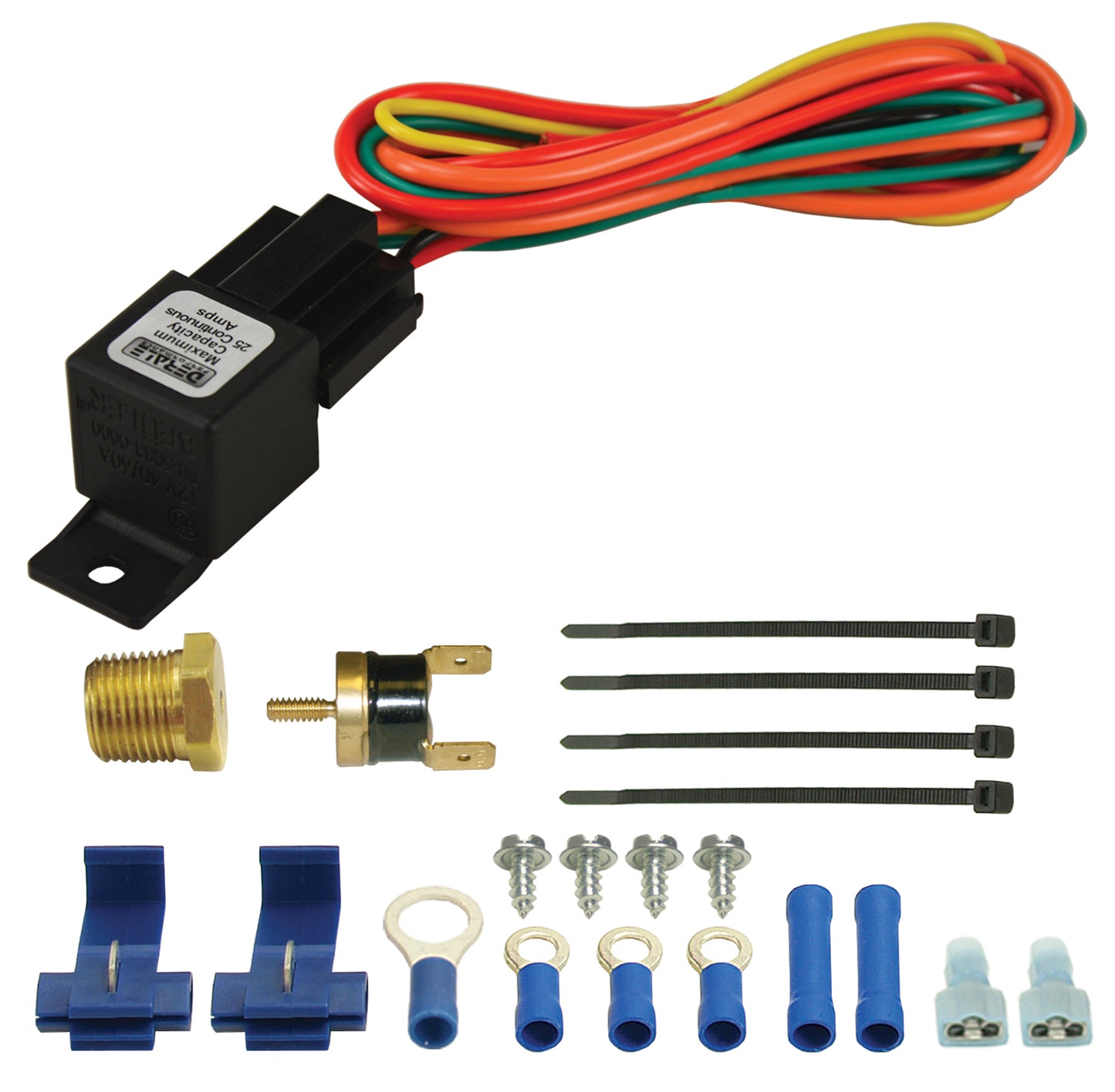 Premium Single Stage 180°F Fan Controller With Thread In Probe 25 Amp
