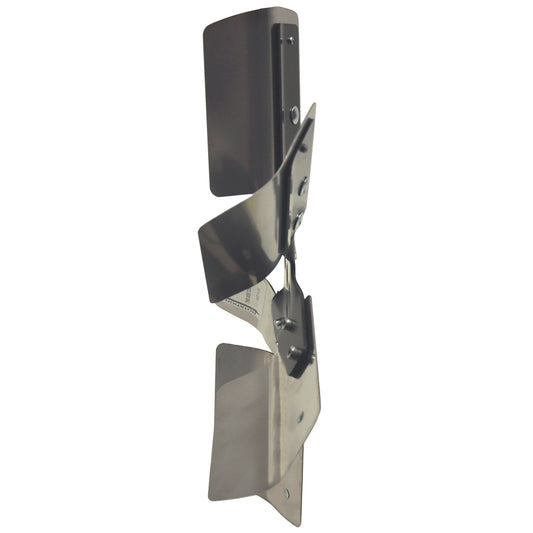 13" Heavy Duty Stainless Steel Standard Rotation Flex Fan Black Hub