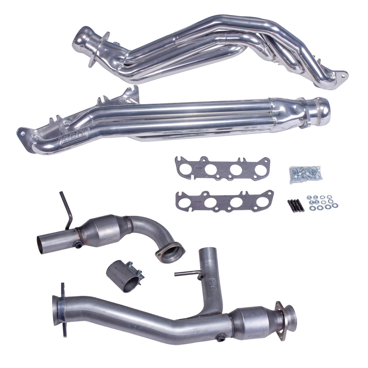 11-14 FORD F150 5.0 1-3/4 LONG TUBE HEADERS PLUS Y PIPE (SILVER CERAMIC)