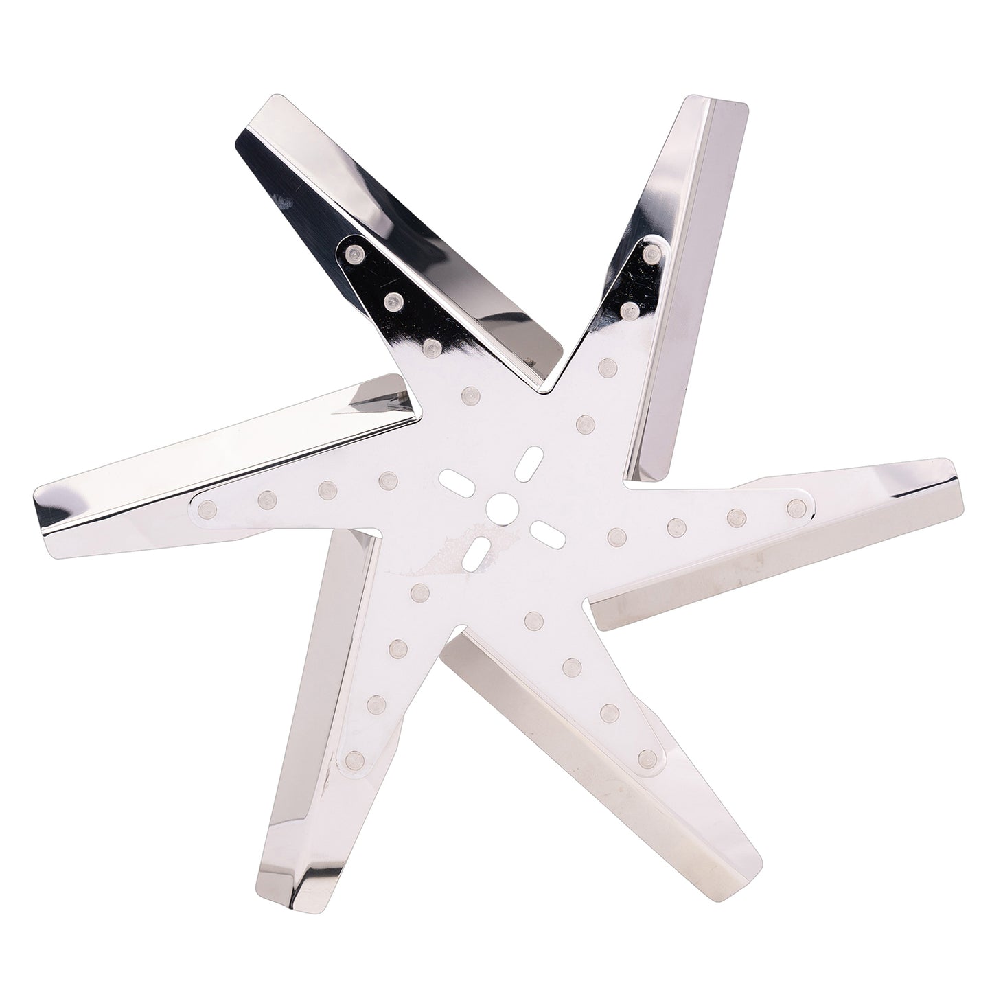 18" High Performance Stainless Steel Reverse Rotation Flex Fan Chrome Hub