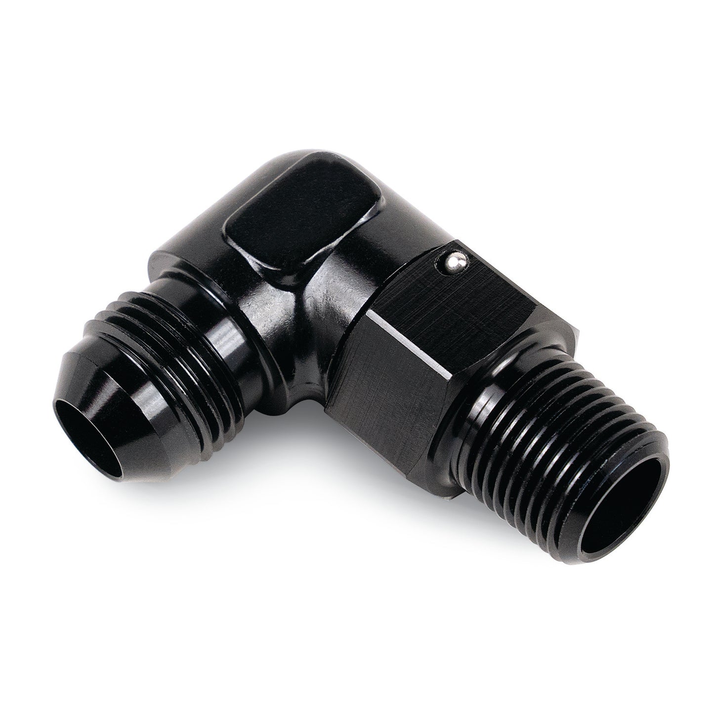 Aluminum Swivel Fitting 90° 3/8" NPT X -8AN Male