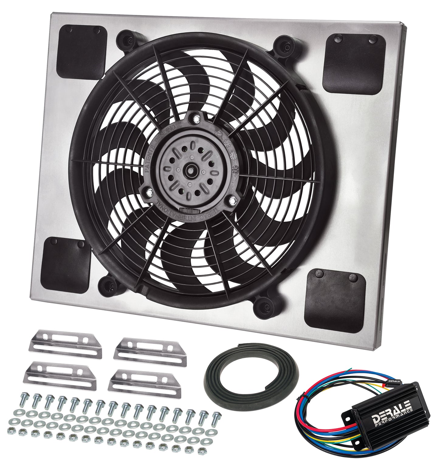 Powerpack - High Output Single 14" RAD Fan/Alum Shroud Kit W/ PWM Controller