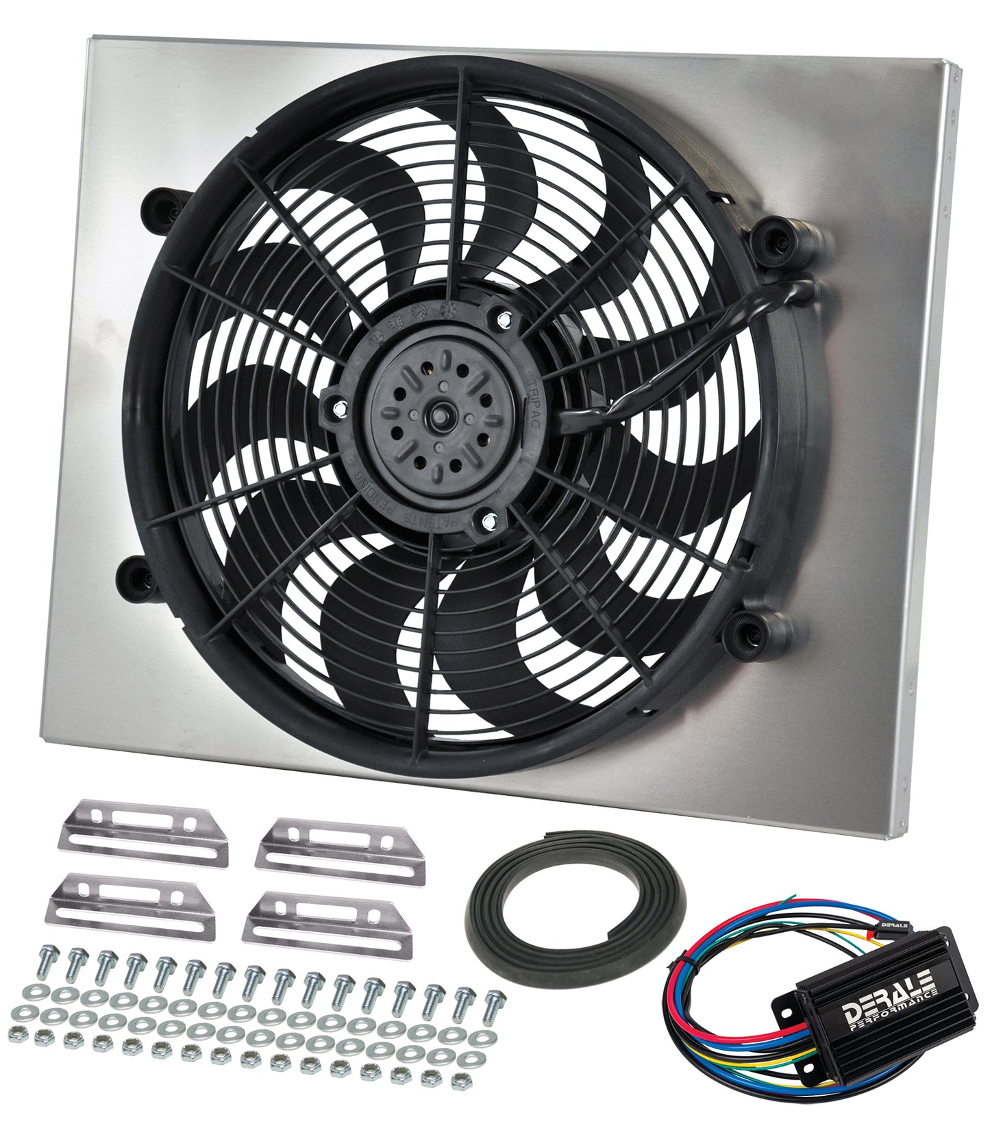 High Output Single 17" Electric RAD Fan/Alum Shroud Kit W/ PWM Controller