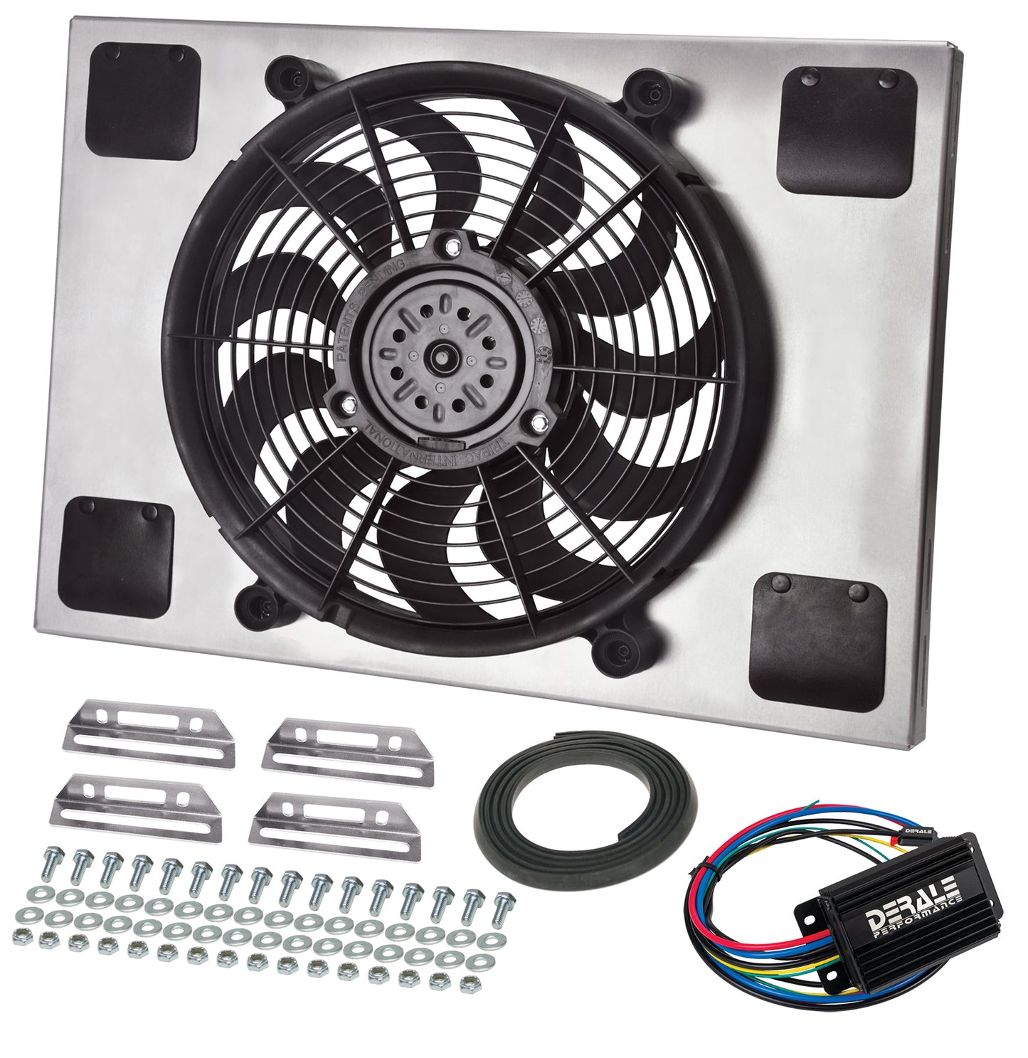 Powerpack - High Output Single 14" RAD Fan/Alum Shroud Kit W/ PWM Controller