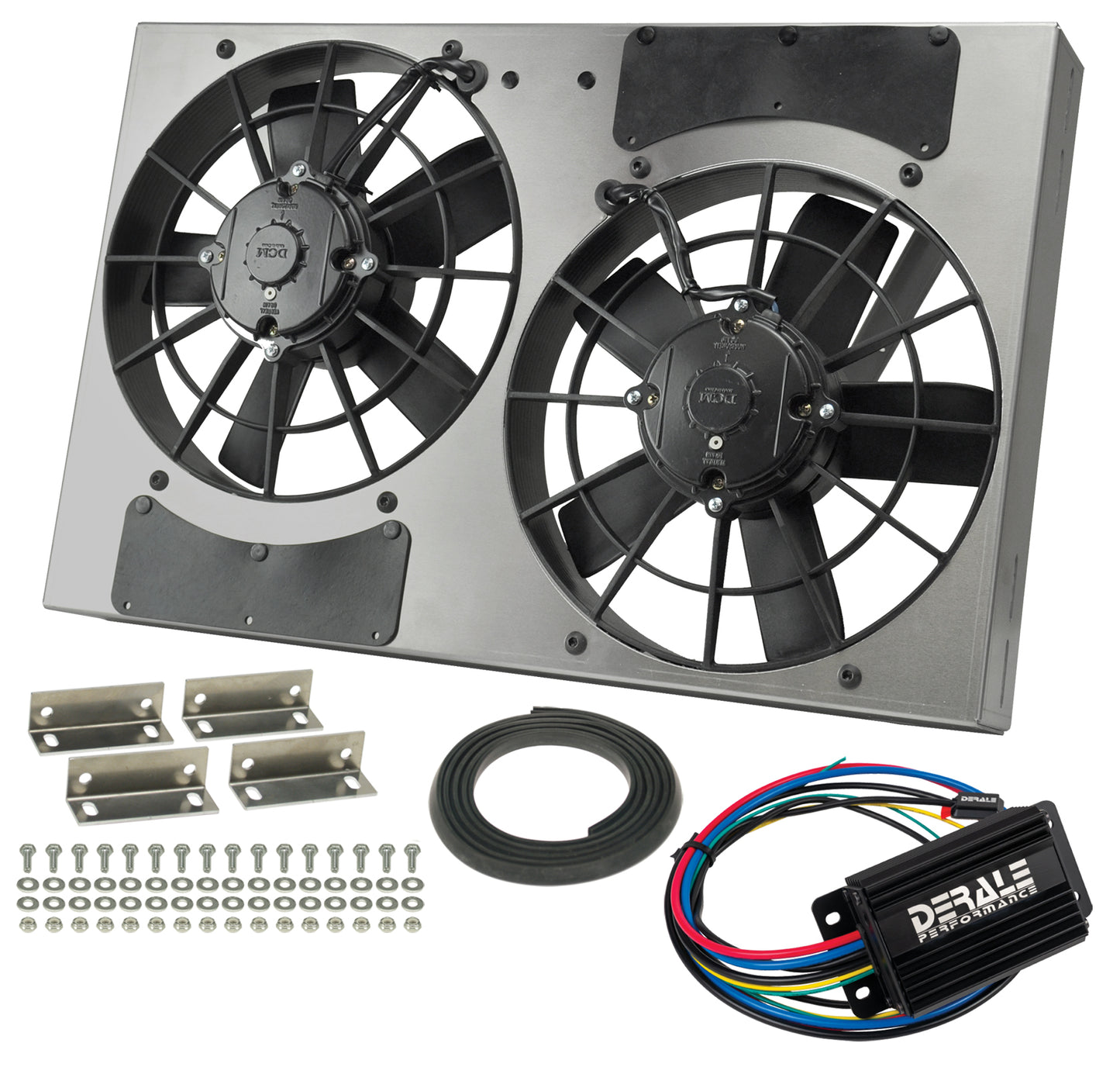 Powerpack - High Output Dual 11" RAD Fan/Alum Shroud Kit W/ PWM Controller