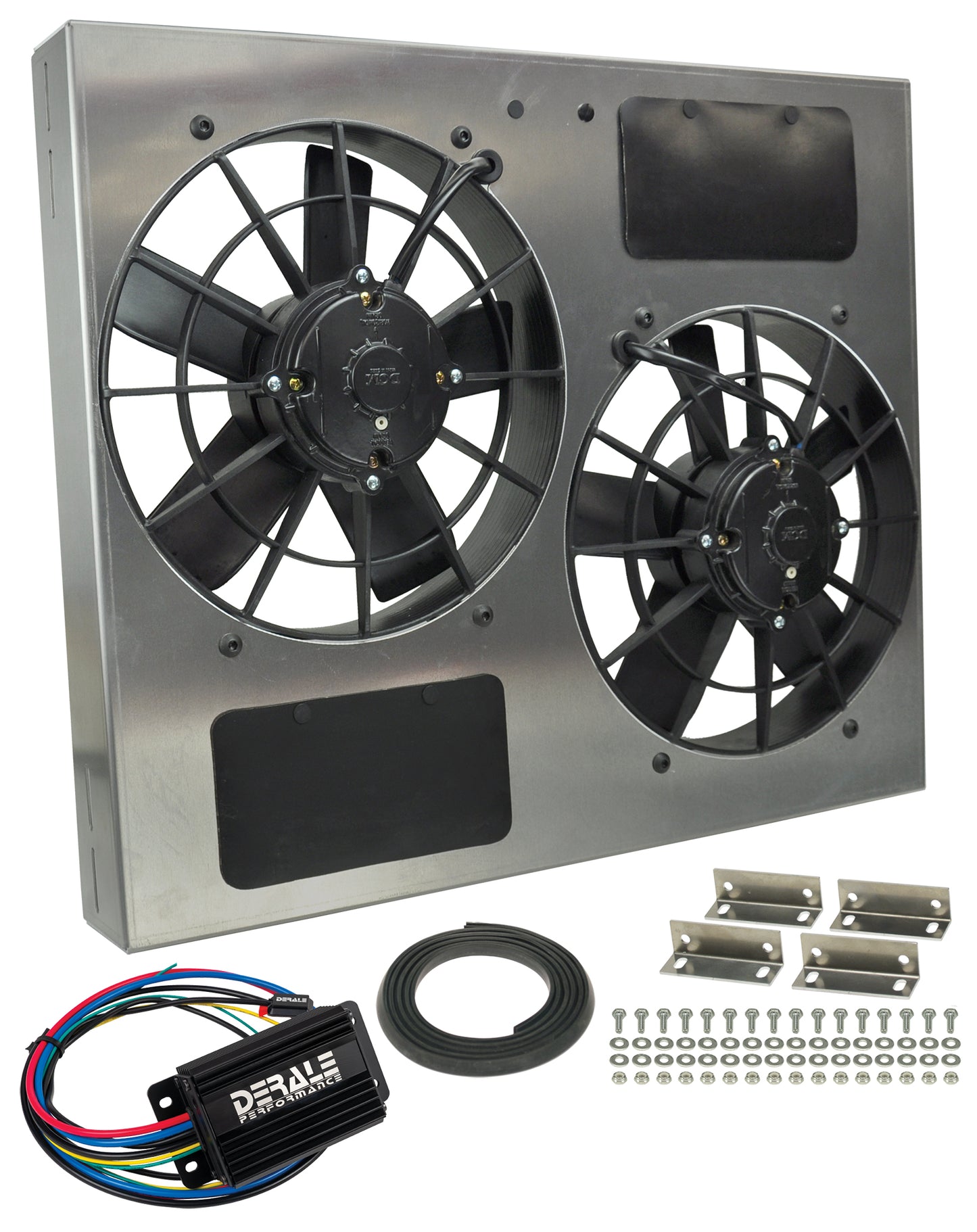 Powerpack - High Output Dual 11" RAD Fan/Alum Shroud Kit W/ PWM Controller