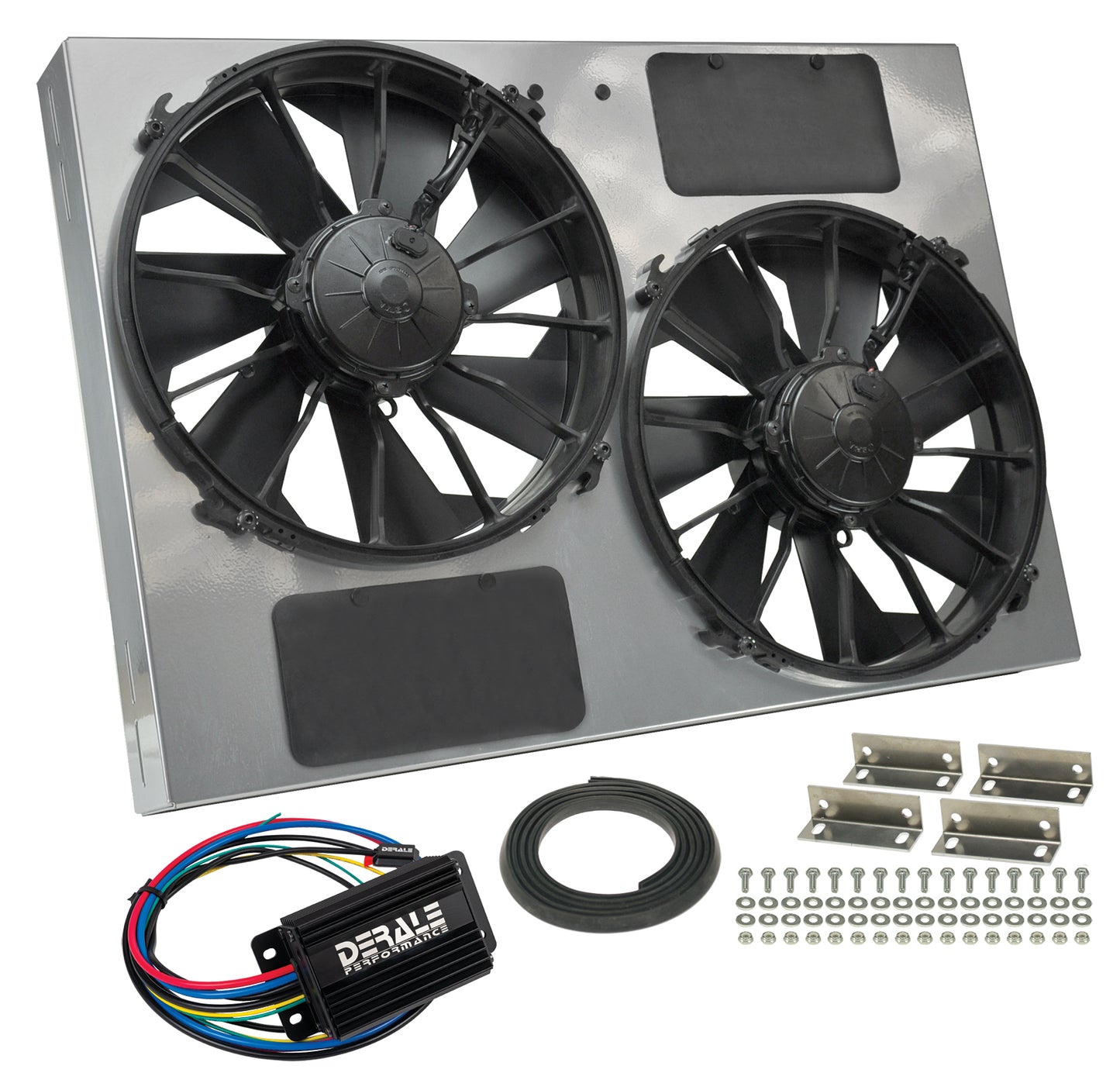 Powerpack - High Output Dual 12" RAD Fan/Powdercoated Steel Shroud W/ PWM Contro
