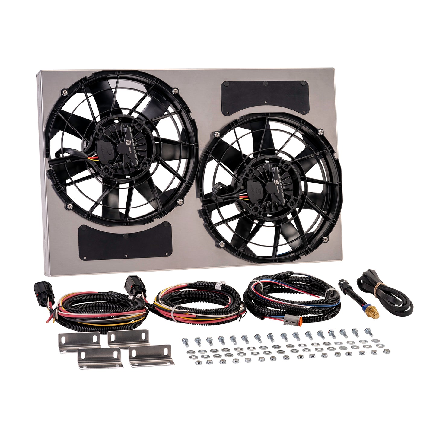 Powerpack - Brushless Dual 12" RAD Fan/Alum Shroud Kit W/ PWM Controller