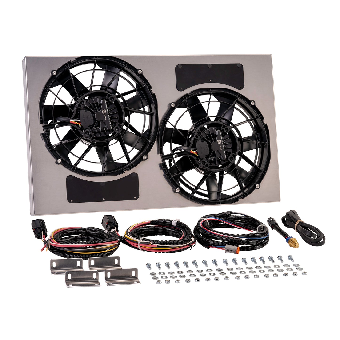 Powerpack - Brushless Dual 12" RAD Fan/Alum Shroud Kit W/ PWM Controller