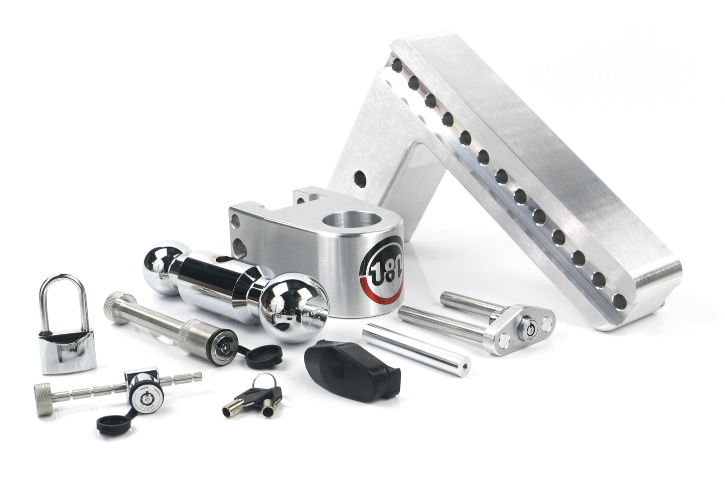 180 Hitch Chrome Ball 10" Drop Hitch With 3" Shank- Keyed Alike WS05 WS11 WS12 Included