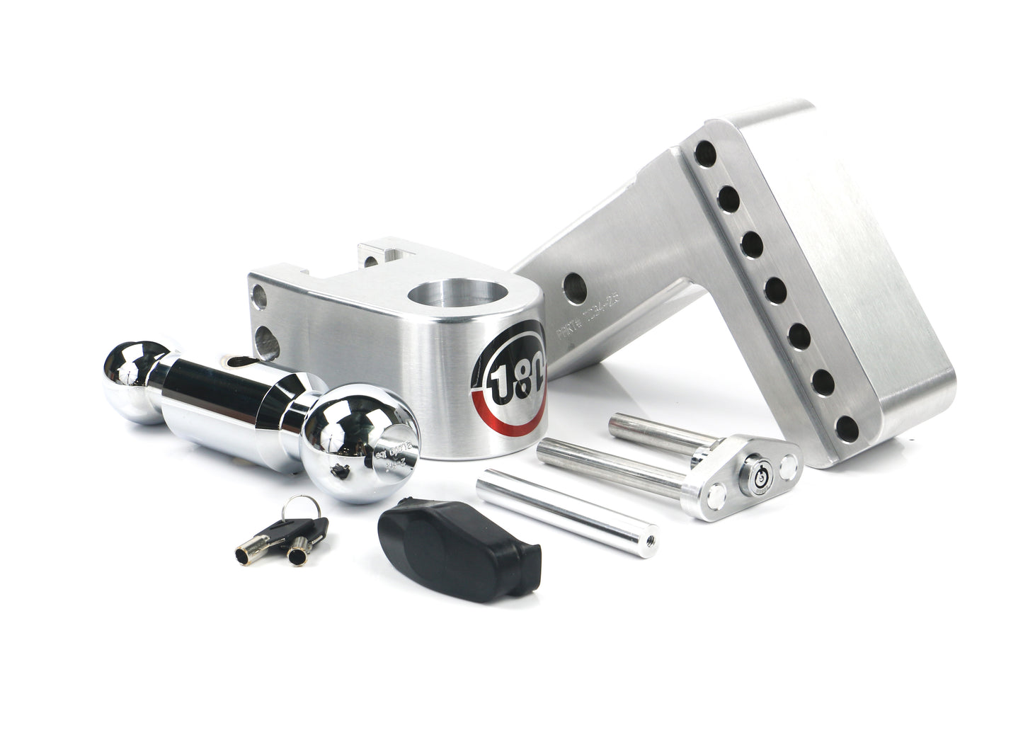 180 Hitch Chrome Ball - 4" Drop For 2.5" Receiver -