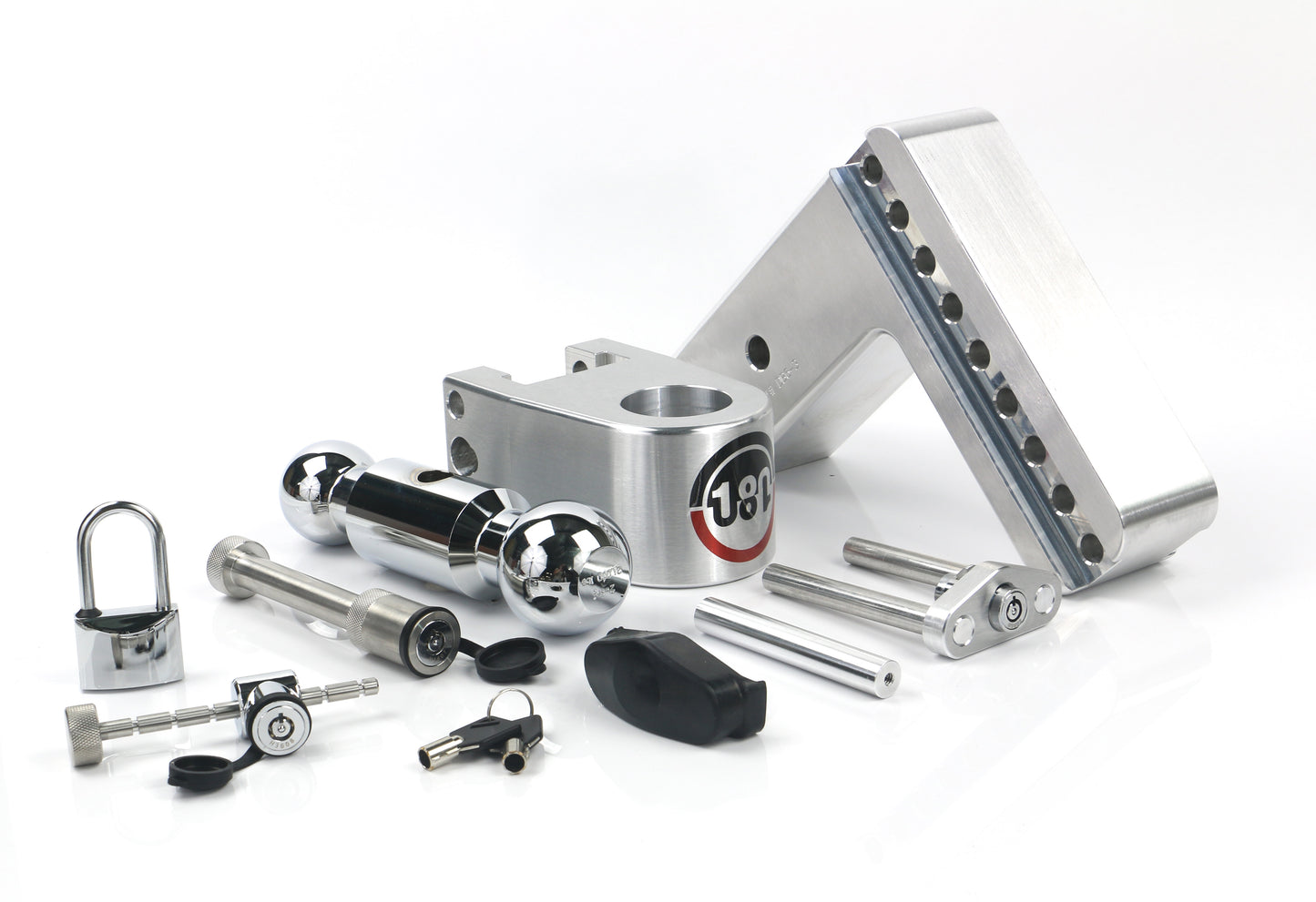 180 Hitch Chrome Ball 6" Drop Hitch With 3" Shank Keyed Alike WS05 WS11 WS12 Included