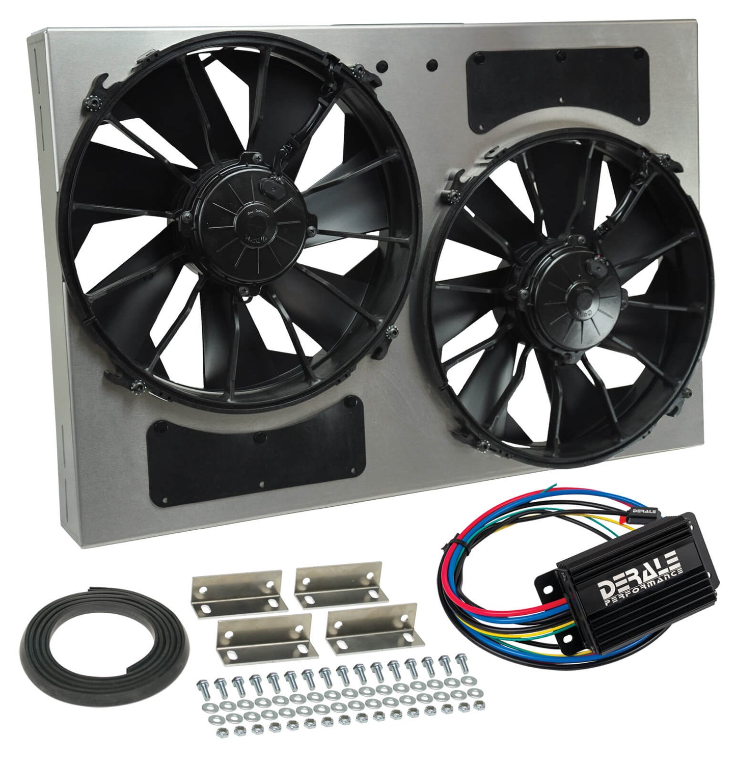 Powerpack - High Output Dual 12" RAD Fan/Alum Shroud Kit W/ PWM Controller