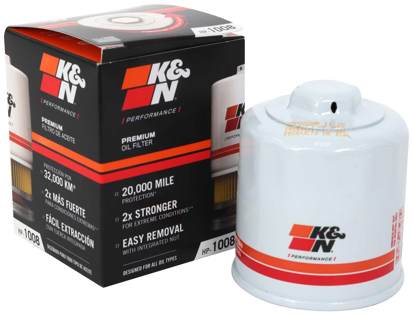 K&N HP-1008 - K&N Performance Gold Oil Filters