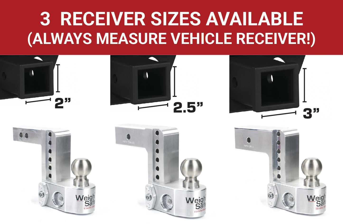 Weigh Safe 4" Drop Hitch With 2" Shank Keyed Alike WS05 WS11 WS12 Included