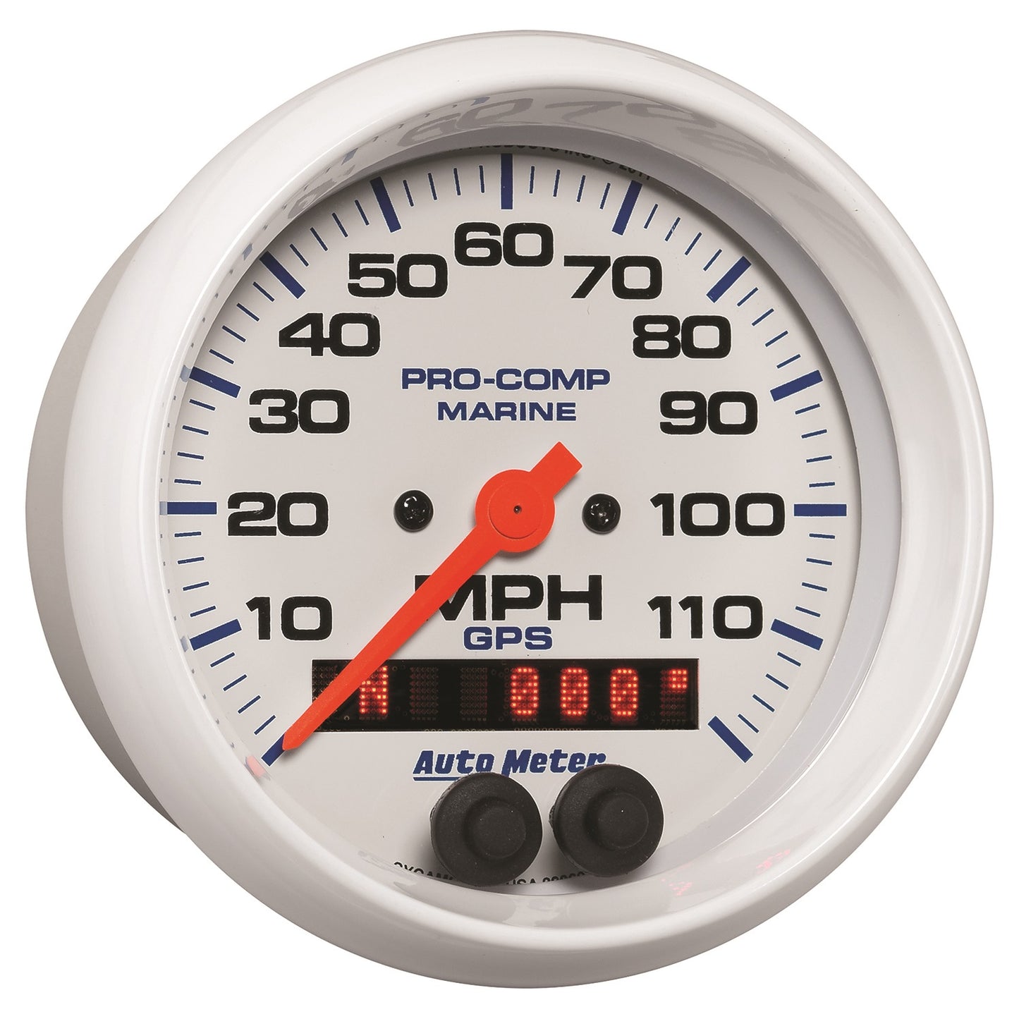 3-3/8 In. GPS SPEEDOMETER 0-120 MPH MARINE WHITE