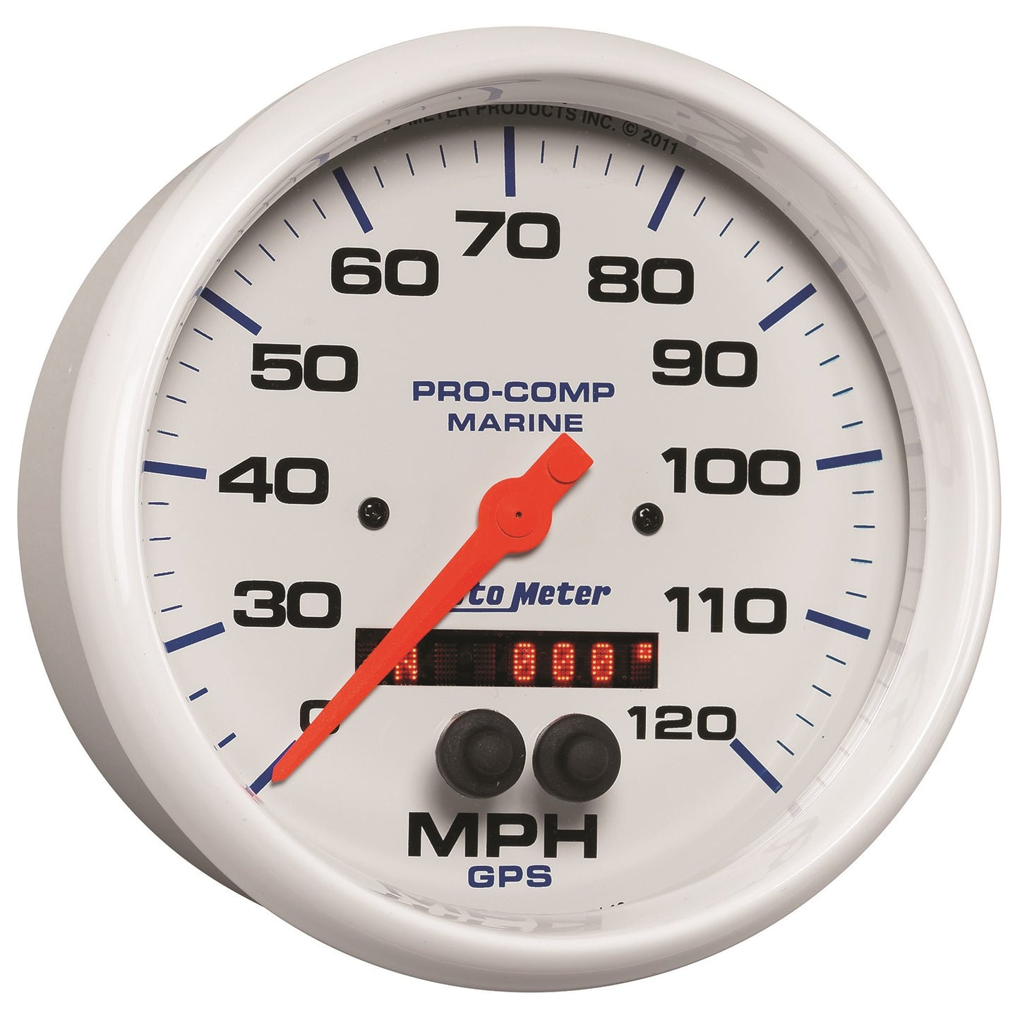 5 In. GPS SPEEDOMETER 0-120 MPH MARINE WHITE