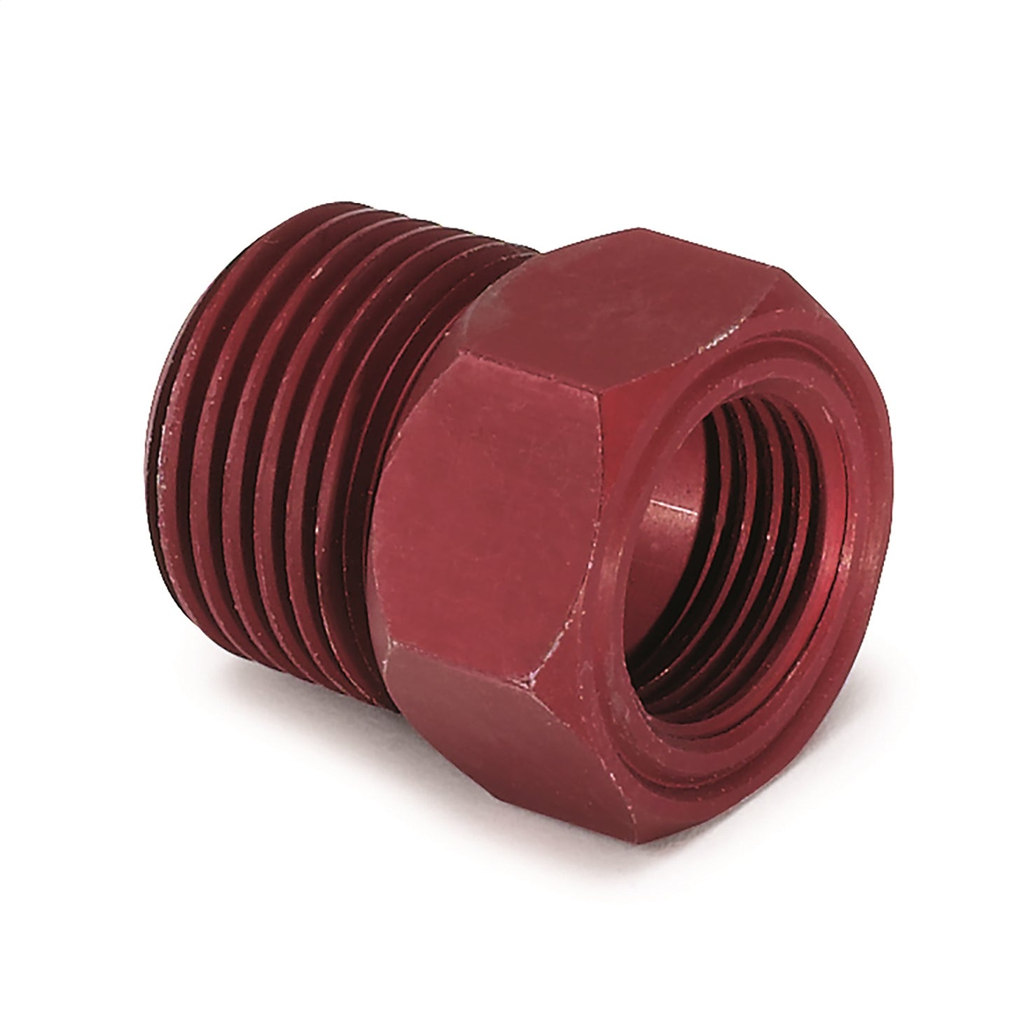 FITTING ADAPTER 1/2-1/16 In. NPT MALE ALUMINUM RED FOR MECH. TEMP. GAUGE
