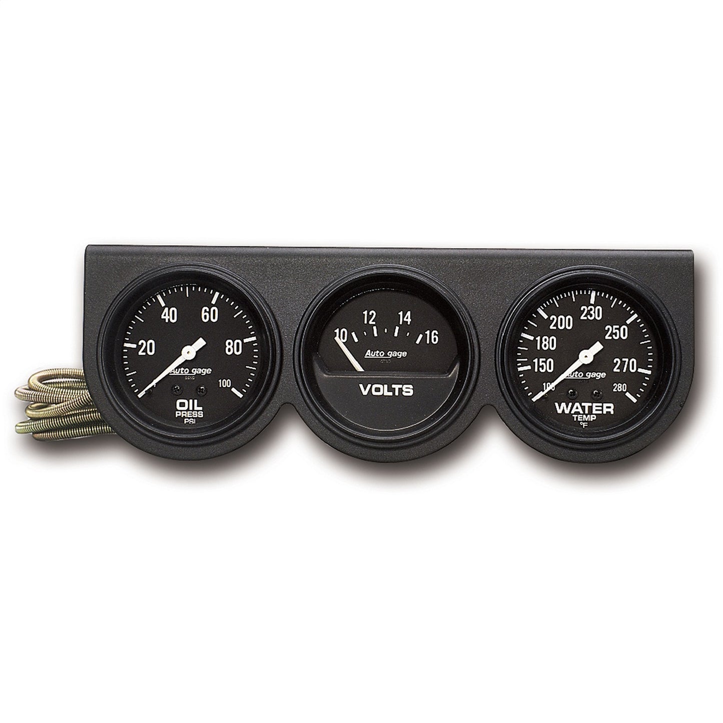 GAUGE CONSOLE OILP/WTMP/VOLT 2-5/8 In. 100 PSI/280 Fahrenheit/16V BLK DIAL BLK BZL AG