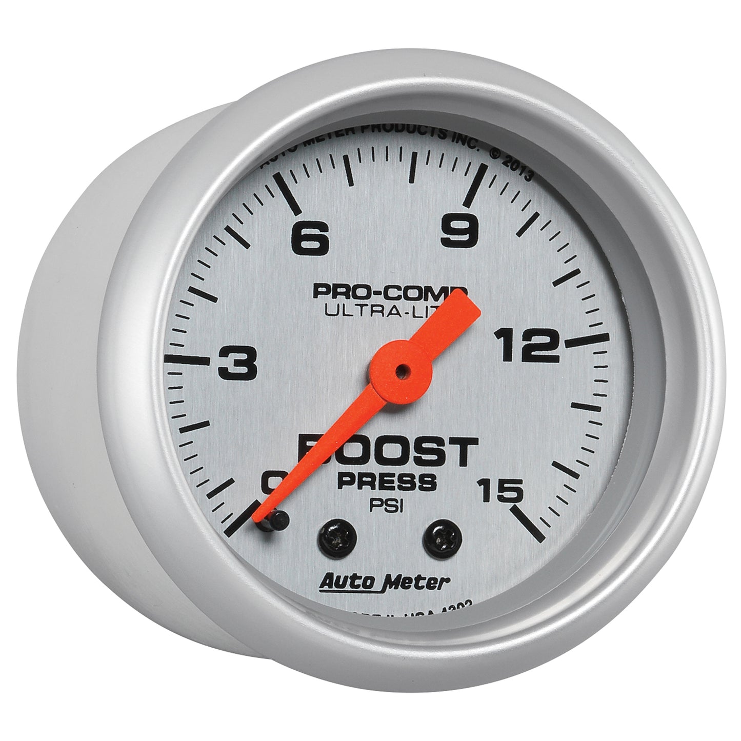 AutoMeter 2-1/16 in. Boost Gauge 0-15 PSI Mechanical Ultra-Lite - ATM-4302