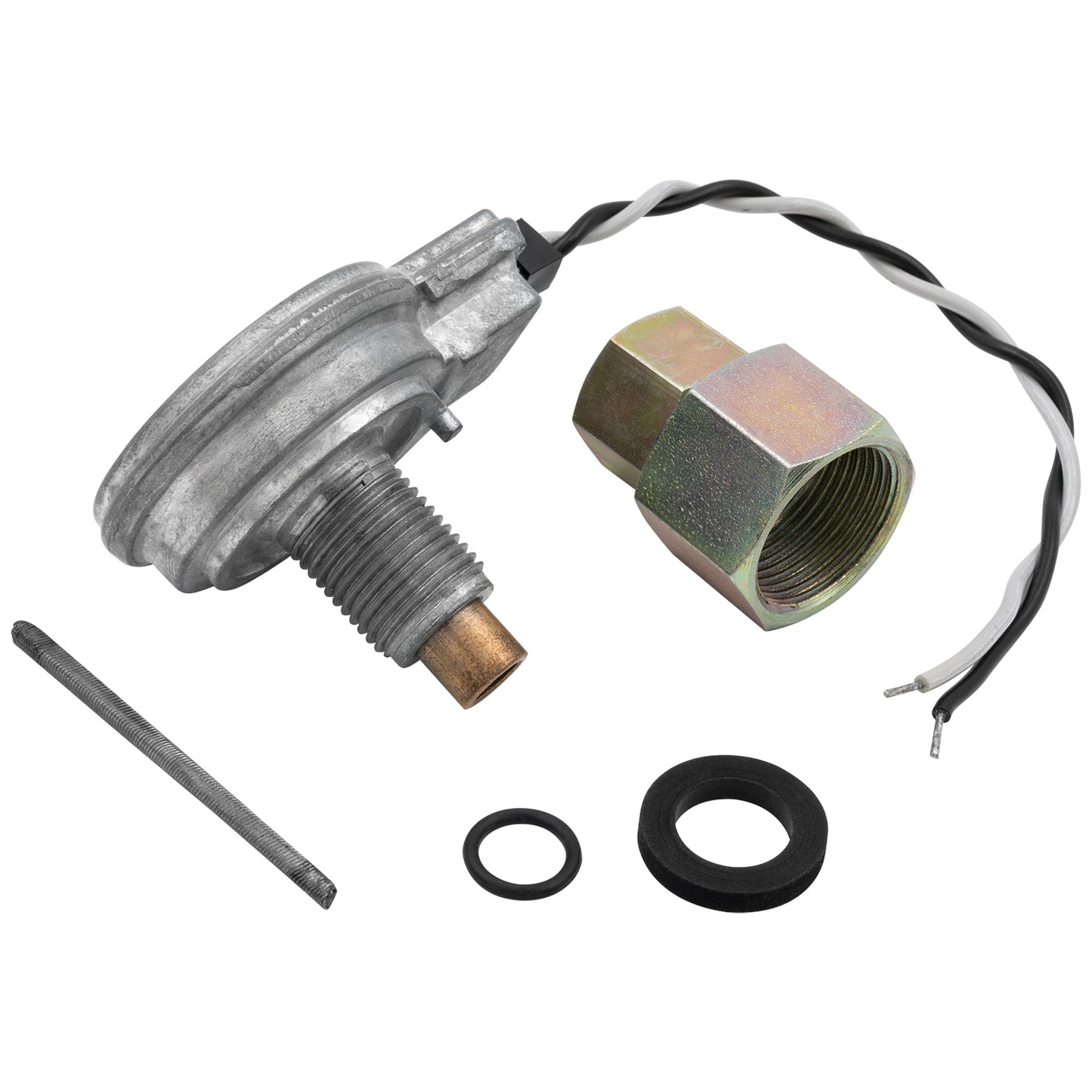 AutoMeter 2 PC. Gauge Kit, 3-3/8 in. Quad & Speedo, Electric, 240-33 Ω, Artic White - ATM-1308