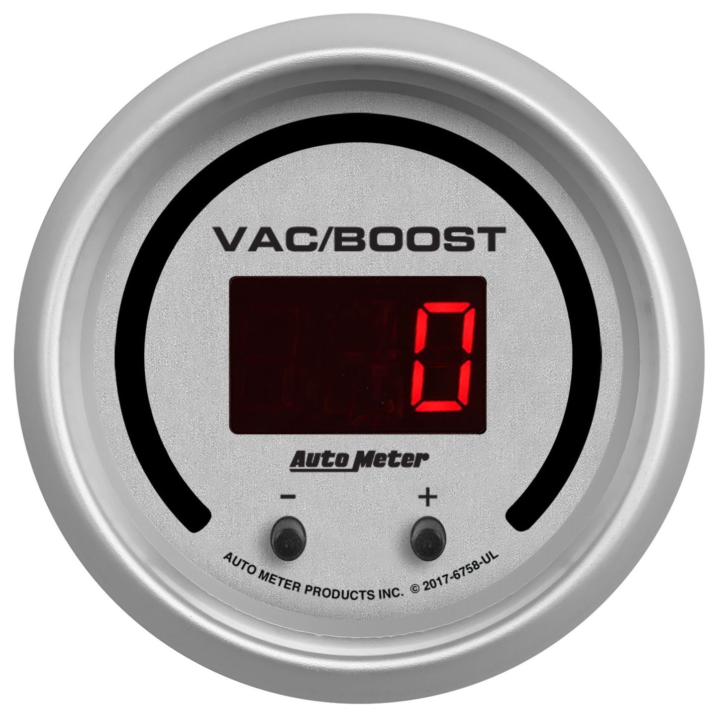GAUGE VAC/BOOST 2 1/16" TWO CHANNEL SELECTABLE ULTRA-LITE ELITE DIGITAL