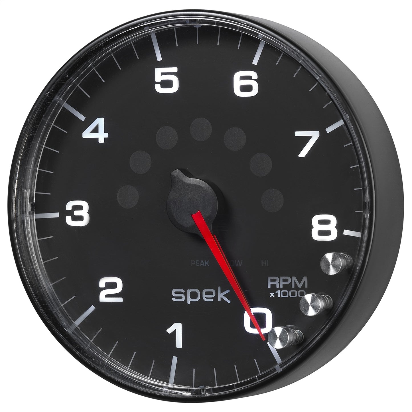 5 In. IN-DASH TACHOMETER 0-8000 RPM SPEK-PRO BLACK/BLACK