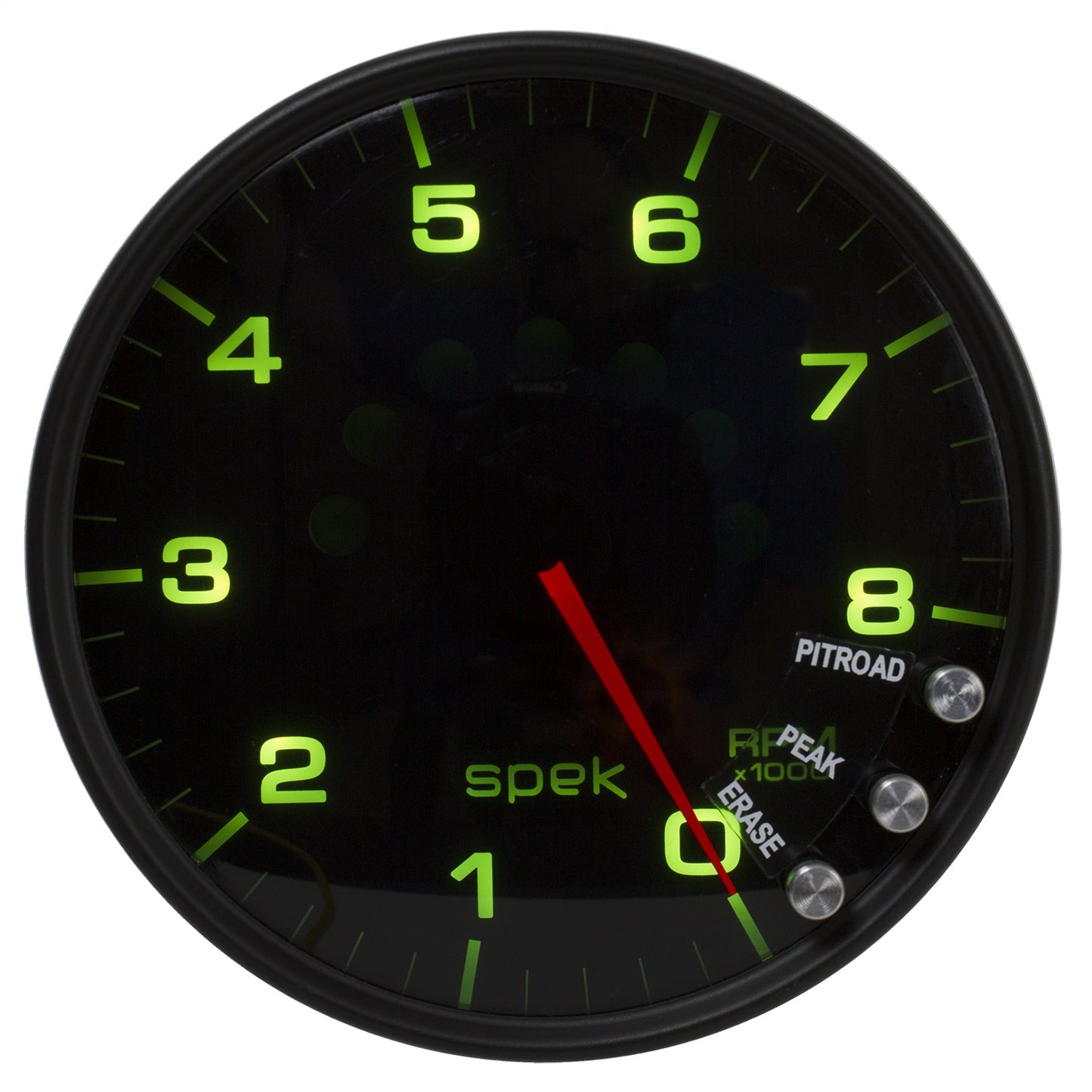 5 In. IN-DASH TACHOMETER 0-8000 RPM SPEK-PRO BLACK/BLACK