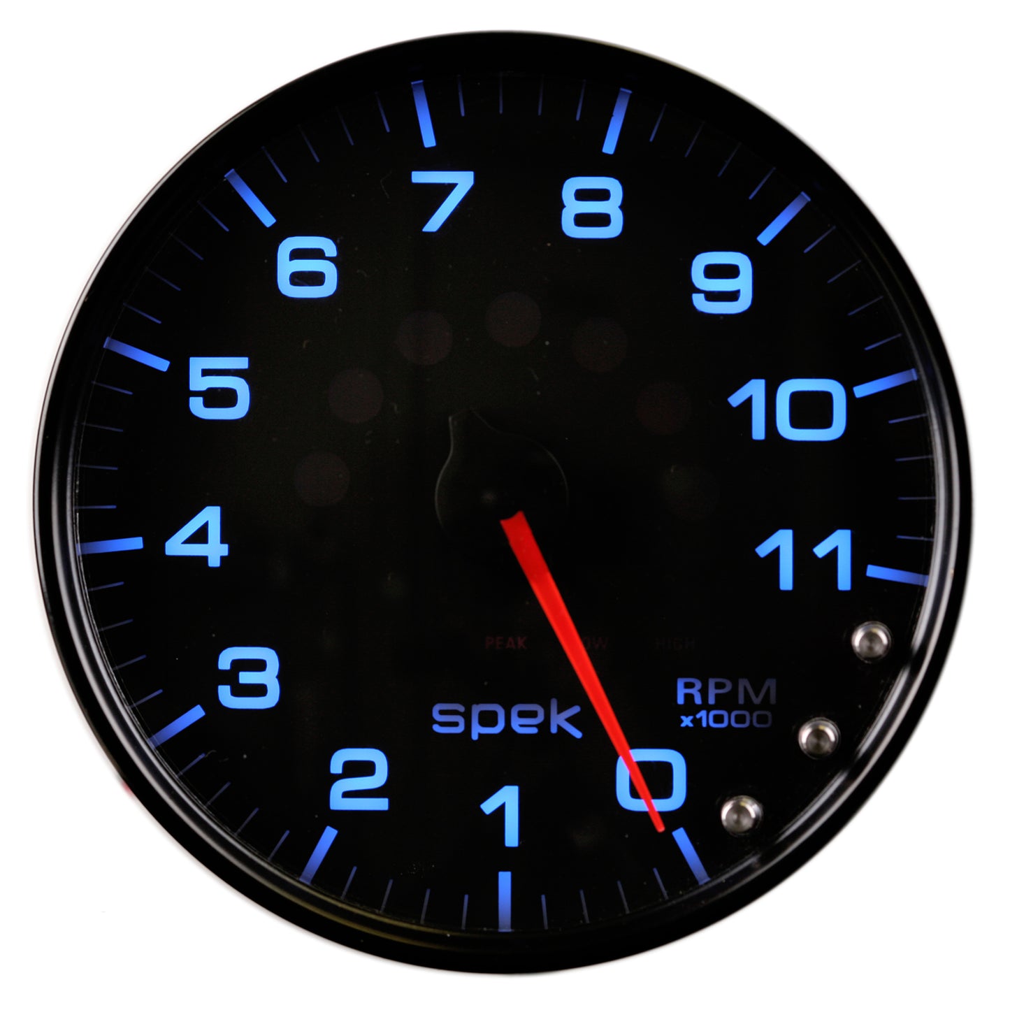 5 In. IN-DASH TACHOMETER 0-11000 RPM SPEK-PRO BLACK/BLACK