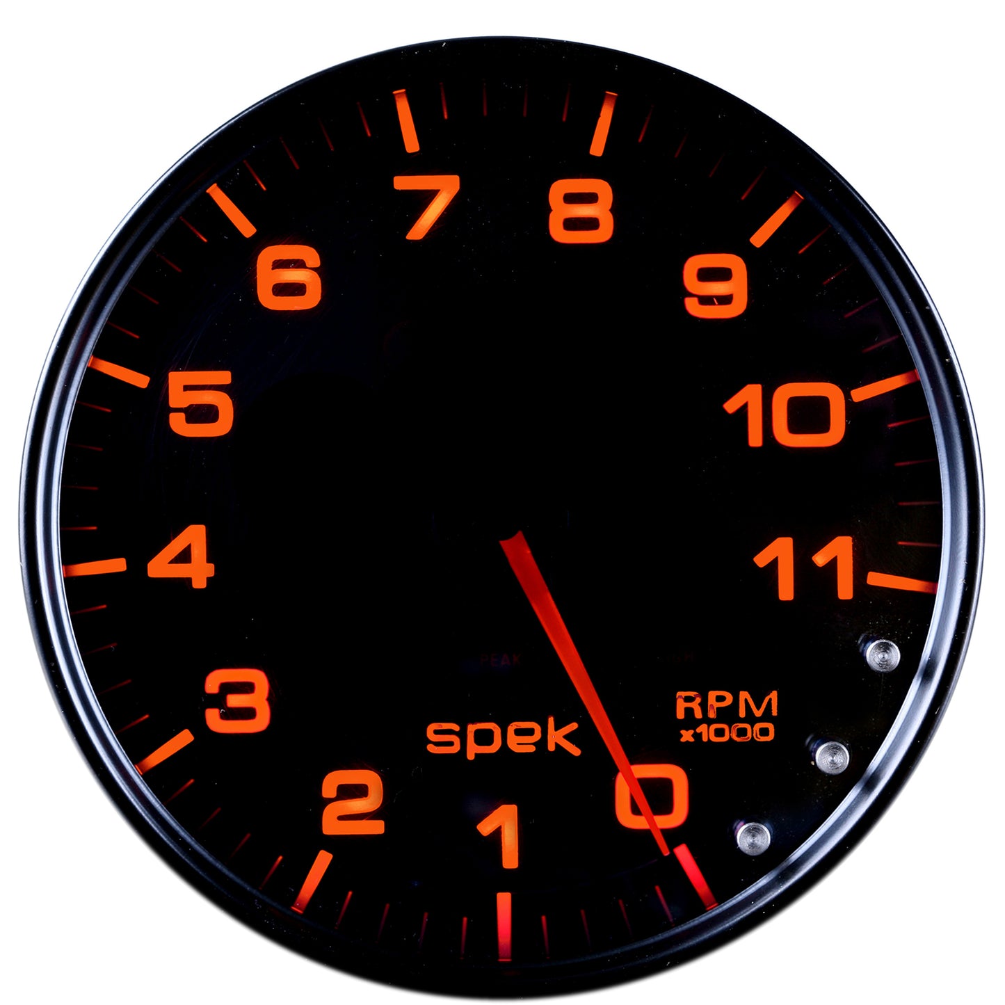 5 In. IN-DASH TACHOMETER 0-11000 RPM SPEK-PRO BLACK/BLACK