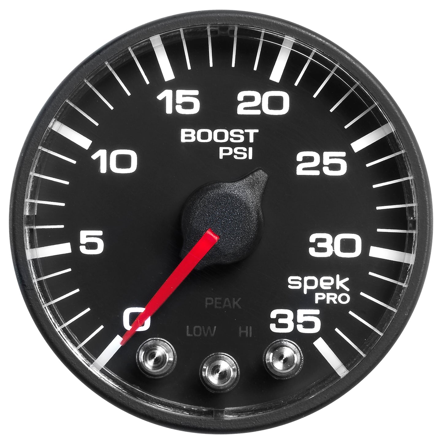 PILLAR KIT 0-35 PSI/0-2000 Fahrenheit/100-300 Fahrenheit 01-07 GM FULL-SIZE TRUCK W/O SPEAKER SPEK-PRO BLACK DIAL BLACK BEZEL FLAT ANTIGLARE LENS