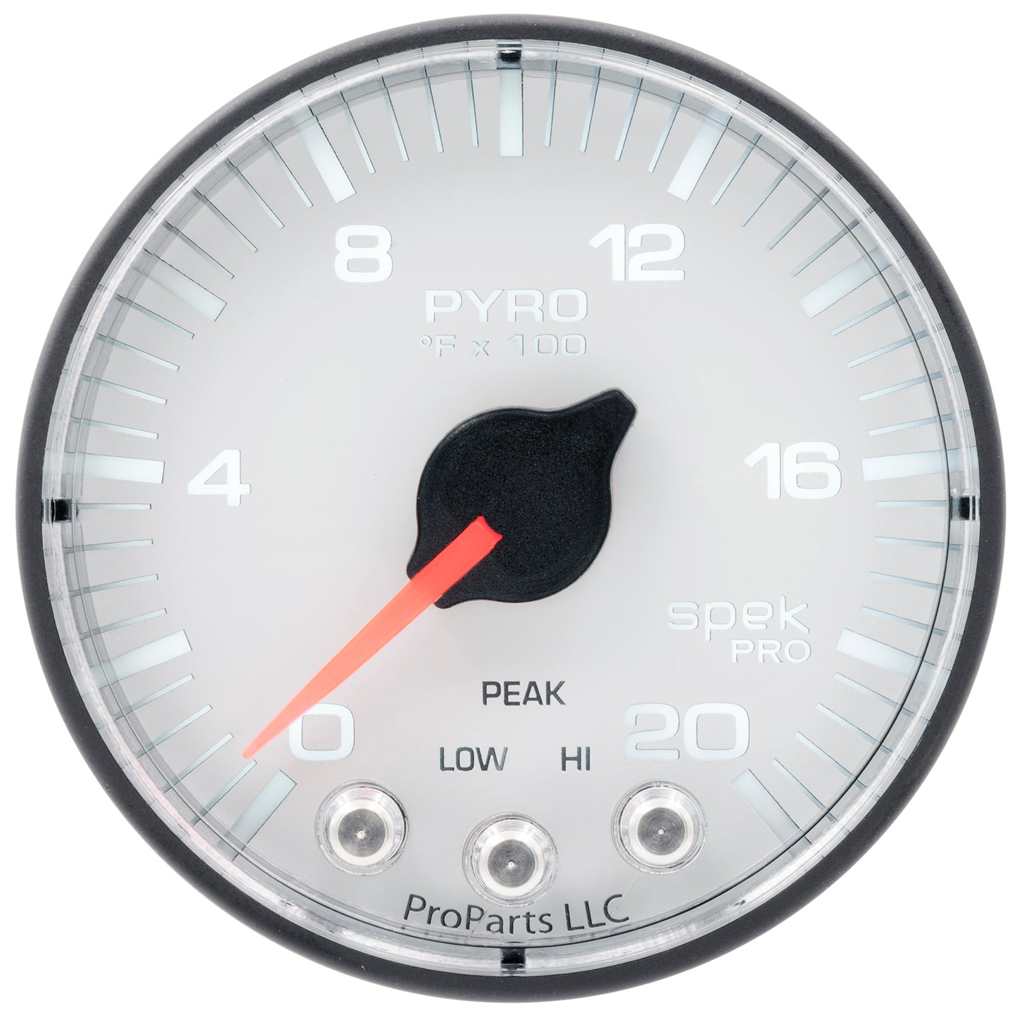 PILLAR KIT 0-60 PSI/0-2000 Fahrenheit 98-02 DODGE RAM W/O SPEAKER SPEK-PRO WHITE DIAL BLACK BEZEL FLAT ANTIGLARE LENS