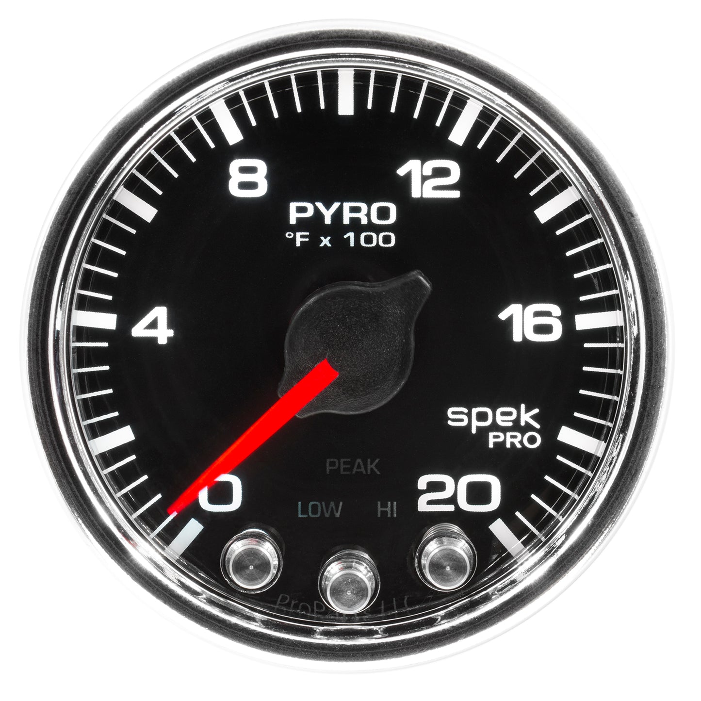 PILLAR KIT 0-60 PSI/0-2000 Degree F/100-300 Degree F 10-15 DODGE RAM SPEK-PRO BLACK DIAL CHROME BEZEL CLEAR LENS