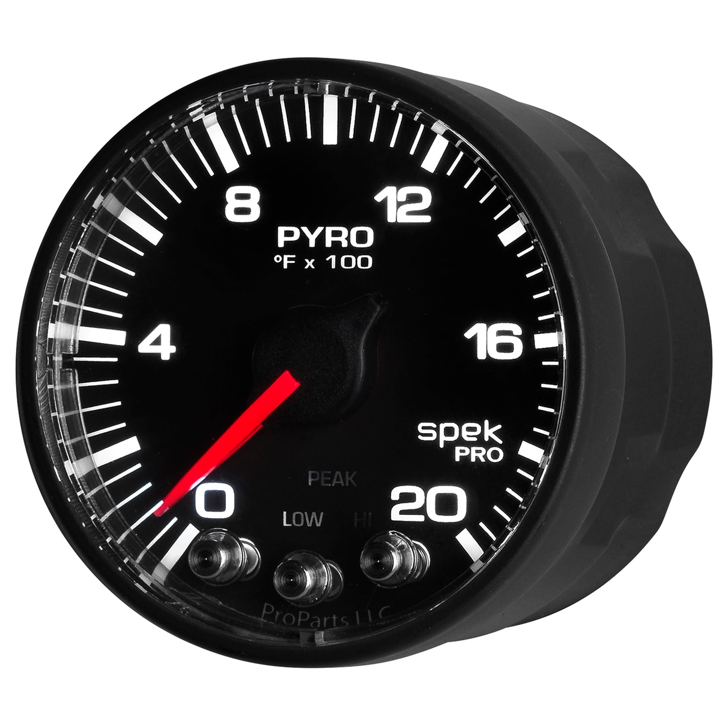 2-1/16 In. PYROMETER 0-2000 Fahrenheit SPEK-PRO BLACK/BLACK