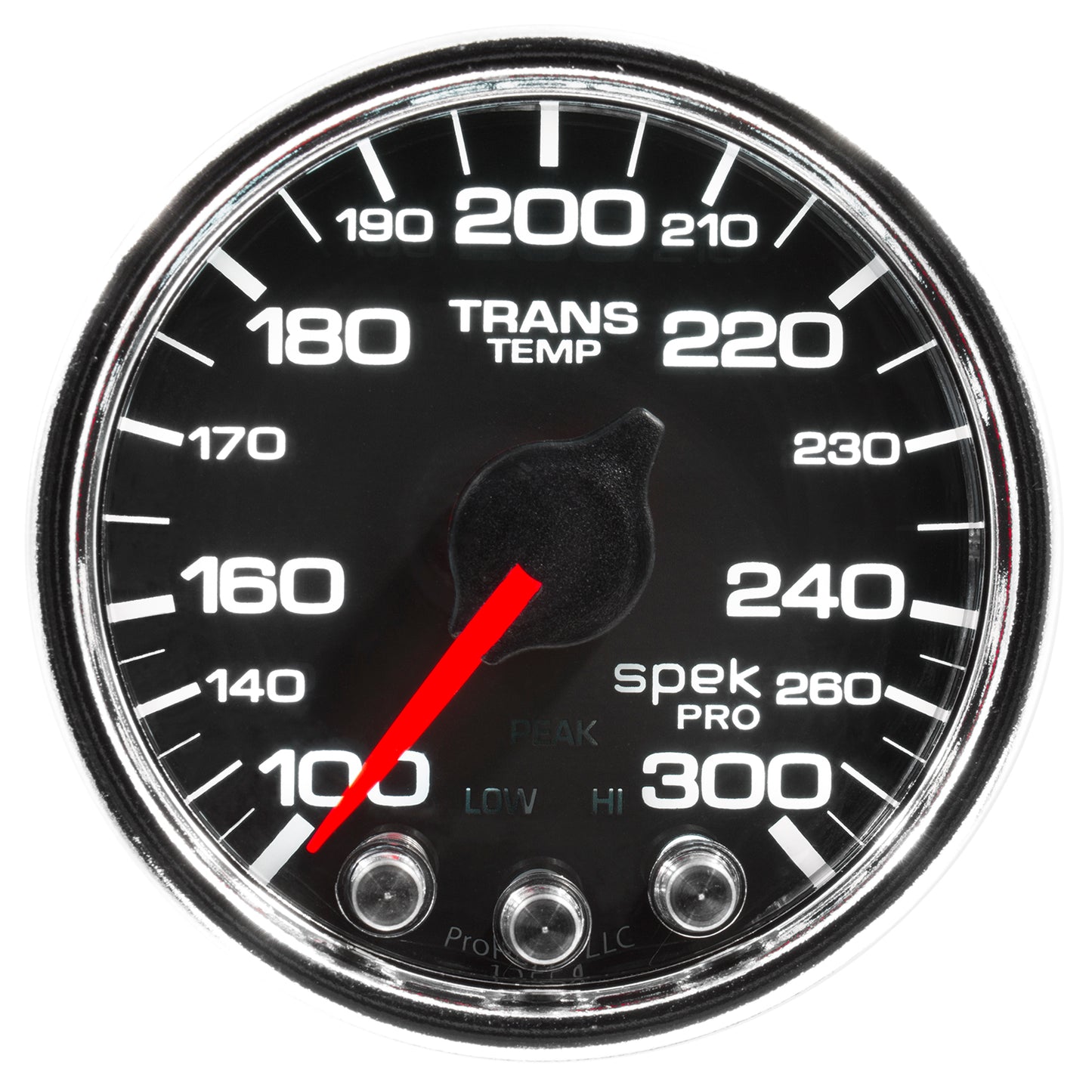 PILLAR KIT 0-60 PSI/0-2000 Degree F/100-300 Degree F 10-15 DODGE RAM SPEK-PRO BLACK DIAL CHROME BEZEL CLEAR LENS