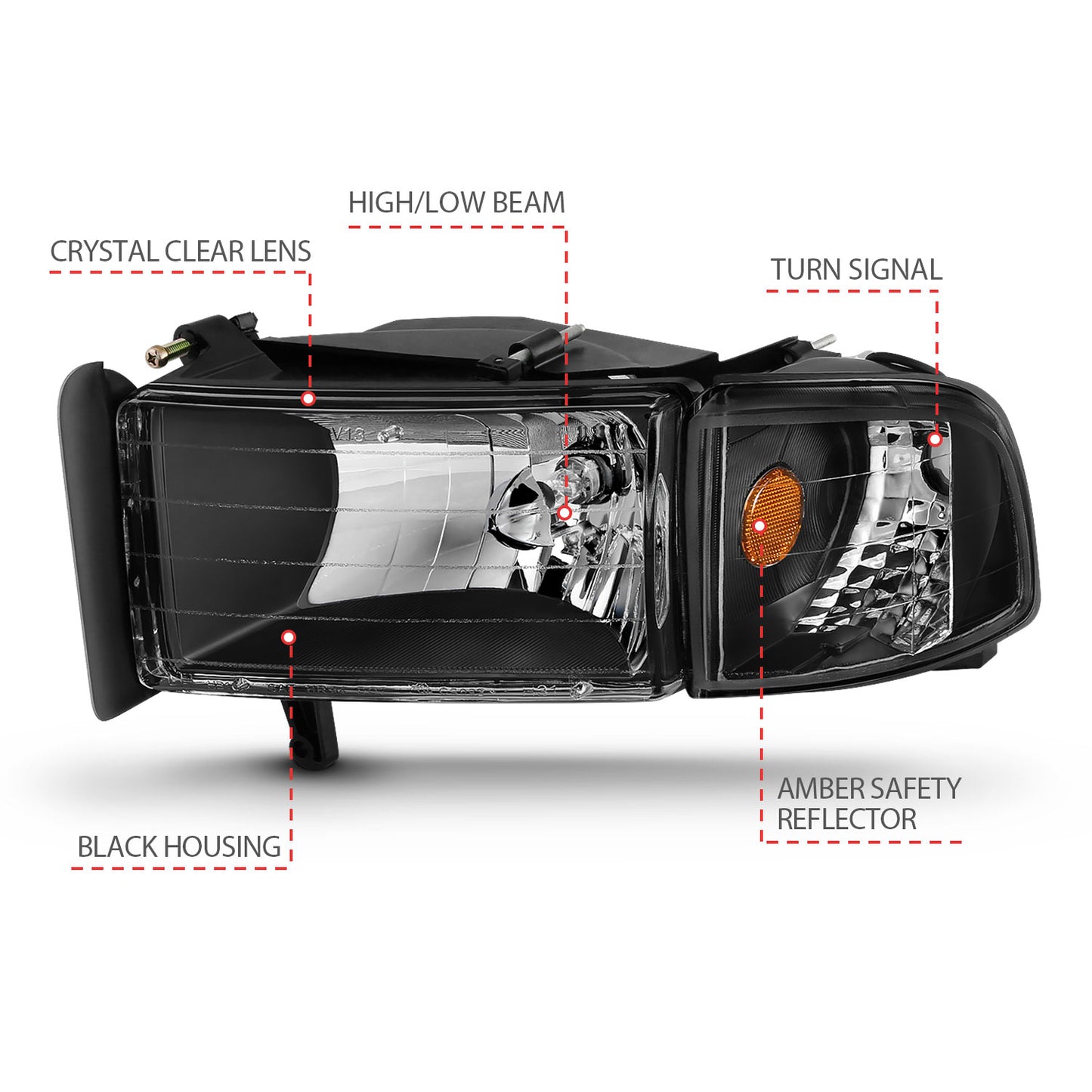 ANZO USA - Crystal Headlight Set - 111067