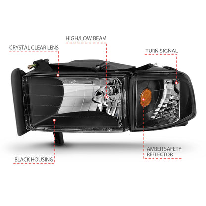 ANZO USA - Crystal Headlight Set - 111067