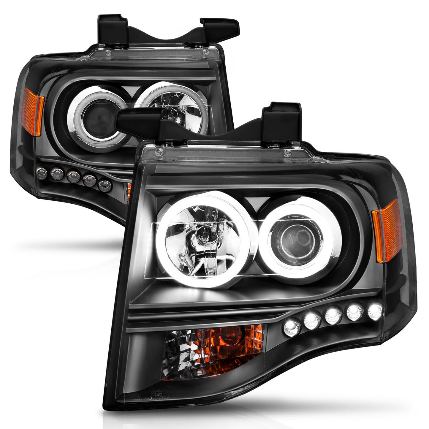 ANZO USA - Projector Headlight Set W/Halo - 111113