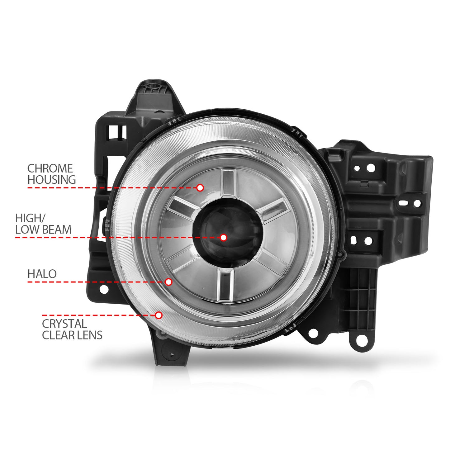 ANZO USA - Projector Headlight Set W/Halo - 111115