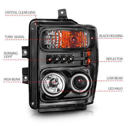 ANZO USA - Projector Headlight Set W/Halo - 111168