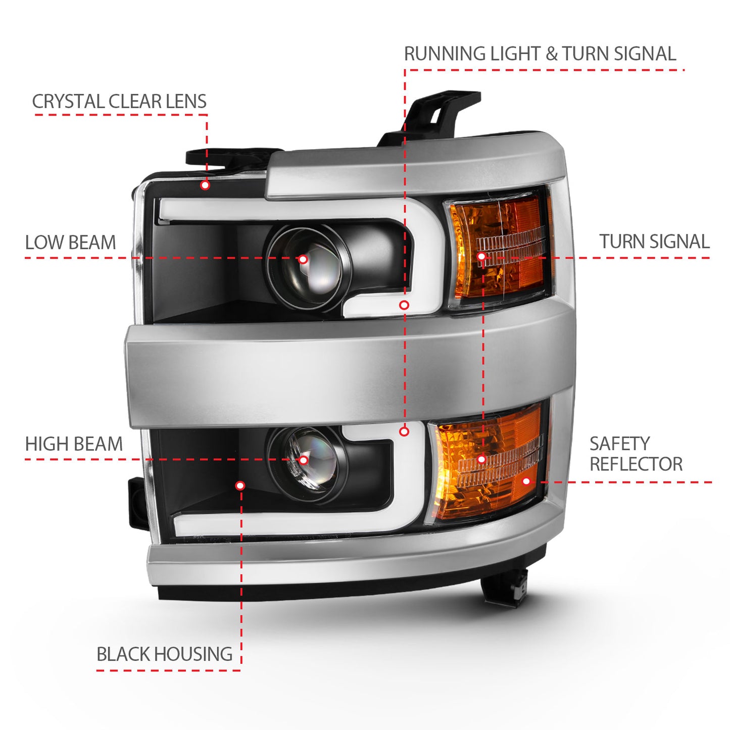 ANZO USA - Projector Headlight Set - 111359