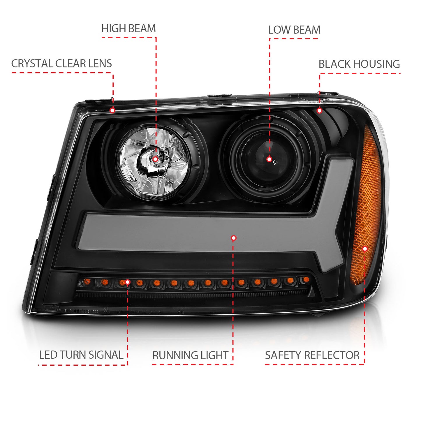 ANZO USA - ANZO USA Projector Headlights - 111390