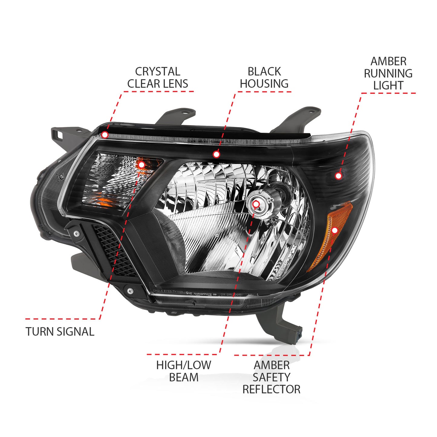 ANZO USA - ANZO USA Crystal Headlights - 111395