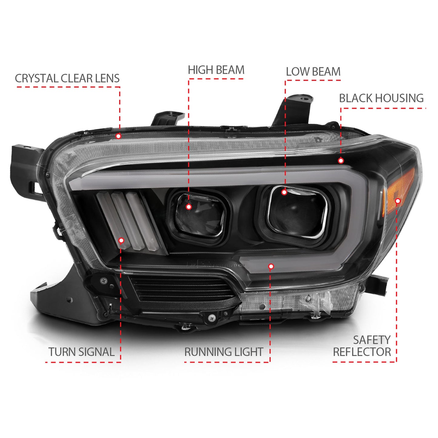 ANZO USA - ANZO USA Projector Headlights - 111396